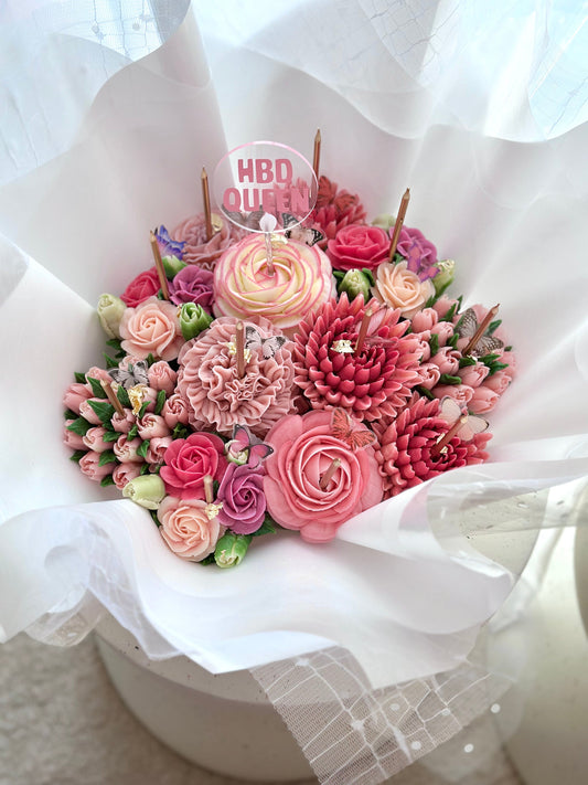 Premium Floral Cupcakes Bouquet